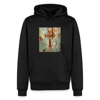 DER GEIST DER WALL STREET ART - Männer Premium Bio Hoodie - Schwarz - Vorne - Nico (187cm)