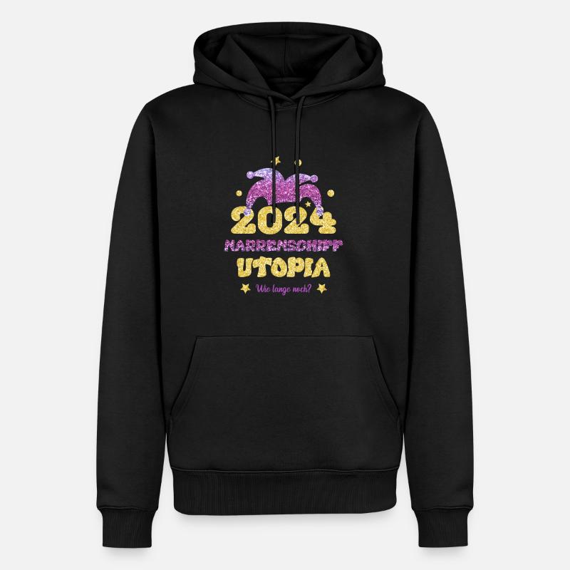 Narrenschiff Utopia 2024 - Männer Premium Bio Hoodie - Schwarz