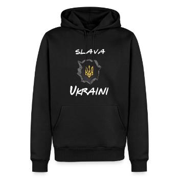 ukraine slava ukraini support ukraine - Männer Premium Bio Hoodie - Schwarz - Vorne - Nico (187cm)