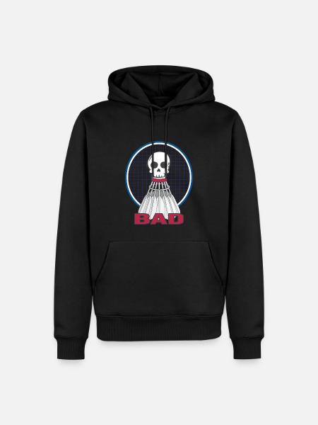 badminton player shuttlecock badminton - Men’s Premium Organic Hoodie - black