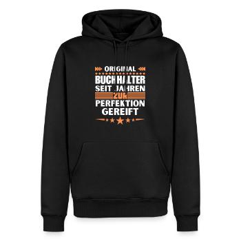 Accountant matured to perfection - Men’s Premium Organic Hoodie - black - Front - Nico (187cm)