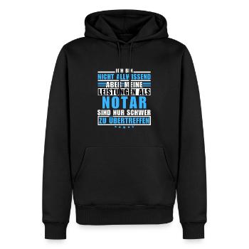 Unrivalled performance as a notary public - Men’s Premium Organic Hoodie - black - Front - Nico (187cm)