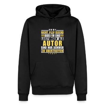 Unmatched Achievement as a Writer - Men’s Premium Organic Hoodie - black - Front - Nico (187cm)