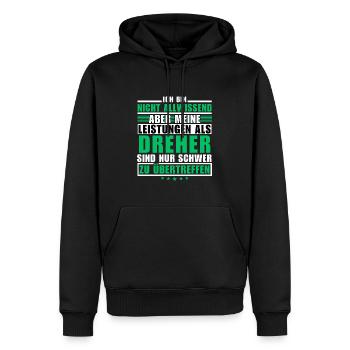 Unmatched performance as a turner - Men’s Premium Organic Hoodie - black - Front - Nico (187cm)