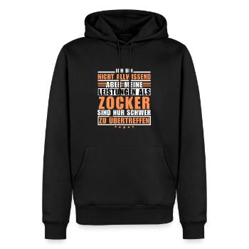 Unrivalled performance as a gamer - Men’s Premium Organic Hoodie - black - Front - Nico (187cm)