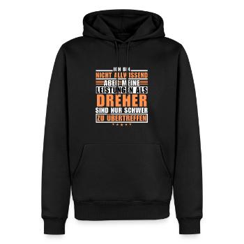 Unmatched performance as a turner - Men’s Premium Organic Hoodie - black - Front - Nico (187cm)