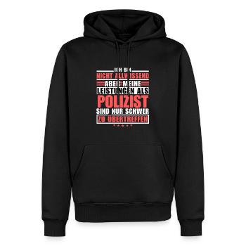 Unmatched performance as a police officer - Men’s Premium Organic Hoodie - black - Front - Nico (187cm)