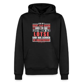 Unübertroffene Leistung als Lotse - Männer Premium Bio Hoodie - Schwarz - Vorne - Nico (187cm)