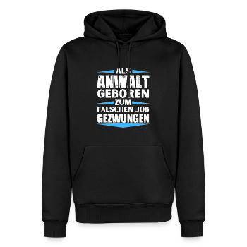 L’avocat a décroché le mauvais emploi - Sweat à capuche Premium bio Homme - noir - Devant - Nico (187cm)