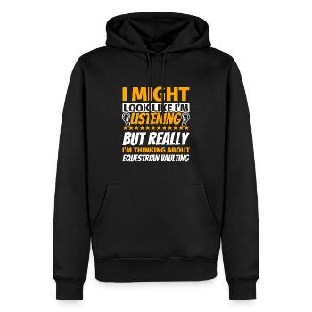 Voltige sportive équestre cadeau amusant - Sweat à capuche Premium bio Homme - noir - Devant - Nico (187cm)