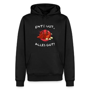 ente gut alles gut süß brathähnchen ente broiler - Männer Premium Bio Hoodie - Schwarz - Vorne - Nico (187cm)