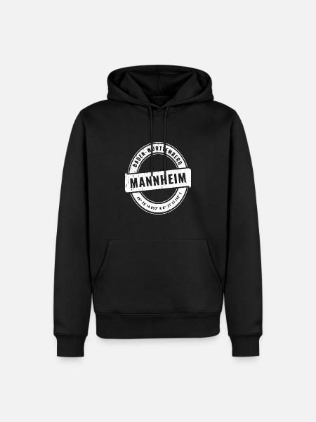 Mannheim - Männer Premium Bio Hoodie - Schwarz