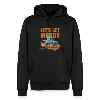 Let's get Muddy ATV Design für Quad-Fahrer - Männer Premium Bio Hoodie - Schwarz - Vorne - Nico (187cm)