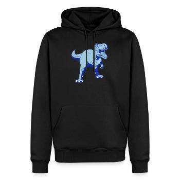 T-rex dinosaur - Men’s Premium Organic Hoodie - black - Front - Nico (187cm)