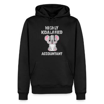 Comptable hautement koalafié - Sweat à capuche Premium bio Homme - noir - Devant - Nico (187cm)