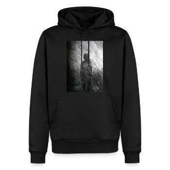 L’OUTSIDER - Sweat à capuche Premium bio Homme - noir - Devant - Nico (187cm)