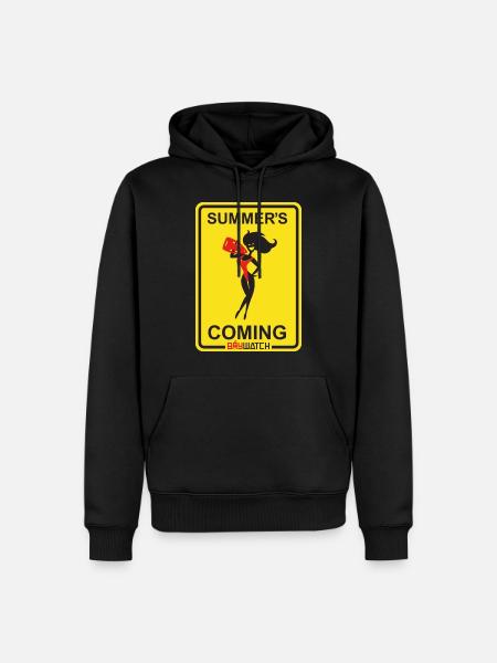 Baywatch Sign Summer´s Coming - Men’s Premium Organic Hoodie - black