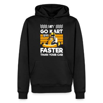 Go-kart kart pilote de course de kart racer - Sweat à capuche Premium bio Homme - noir - Devant - Nico (187cm)