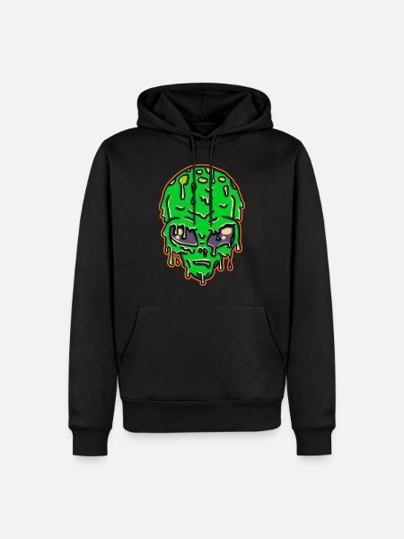 Alien Melting Trippy - Men’s Premium Organic Hoodie - black