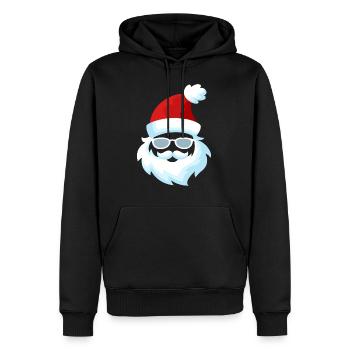 Santa Claus Beard Sunglasses Christmas Hat - Men’s Premium Organic Hoodie - black - Front - Nico (187cm)