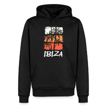 Ibiza Summer Sun Beach Sea Palms Party - Sweat à capuche Premium bio Homme - noir - Devant - Nico (187cm)