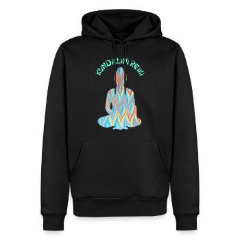 kundalini reiki with buddha e 70 - Men’s Premium Organic Hoodie - black - Front - Nico (187cm)