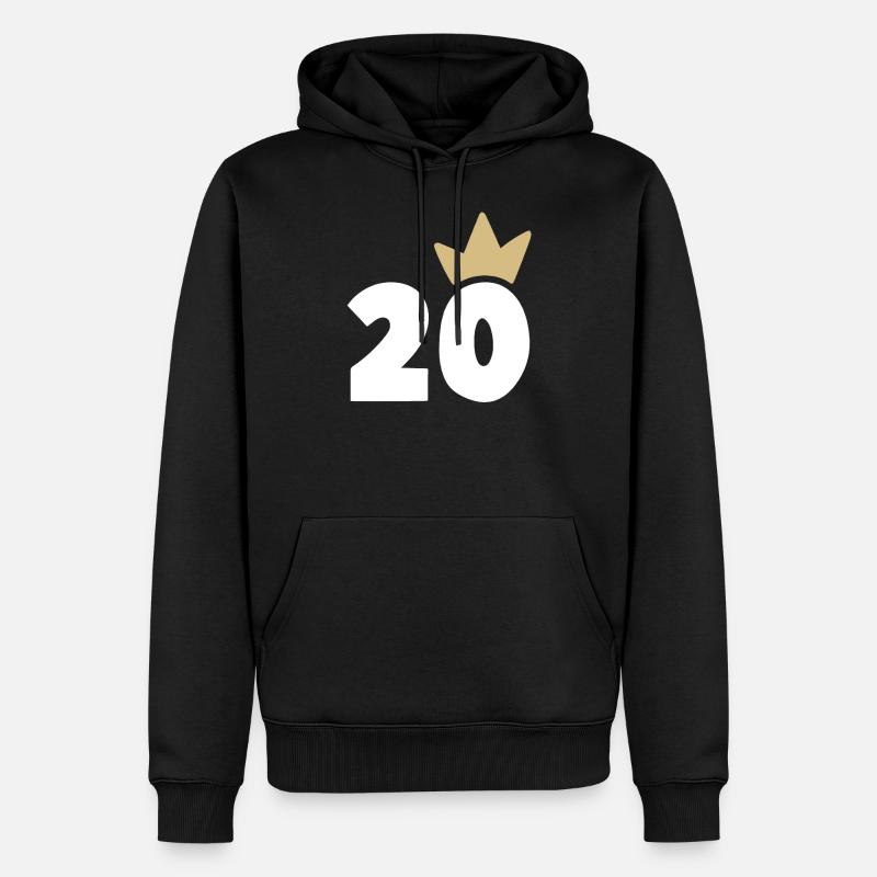 20 crown number 30 - Men’s Premium Organic Hoodie - black