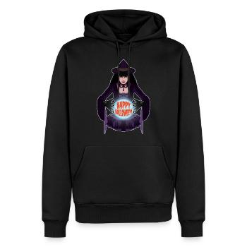 Gruselige Hexe Kristallkugel Happy Halloween Kostüm - Männer Premium Bio Hoodie - Schwarz - Vorne - Nico (187cm)