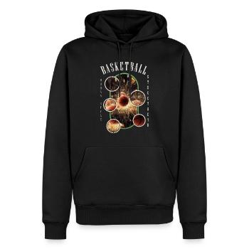 Basketteur Basketteur Dunking Sport Vintage - Sweat à capuche Premium bio Homme - noir - Devant - Nico (187cm)