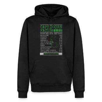 Steinbock Geburtstag - Männer Premium Bio Hoodie - Schwarz - Vorne - Nico (187cm)