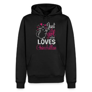 Chinchillas Animal Lovers Animal préféré - Sweat à capuche Premium bio Homme - noir - Devant - Nico (187cm)