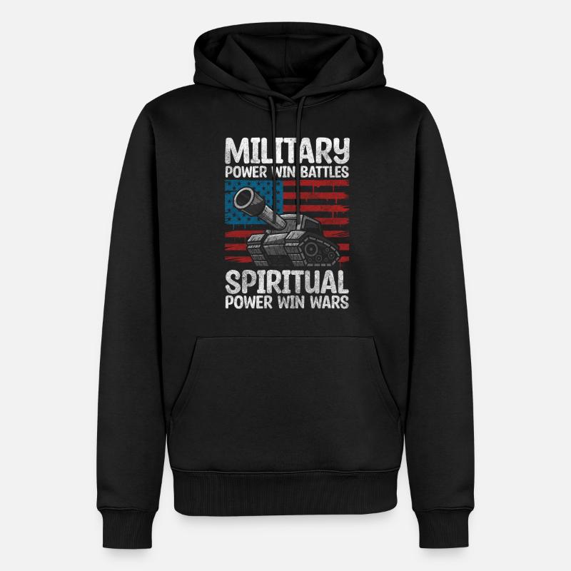 Krieg Kampf Kampffahrzeug - Männer Premium Bio Hoodie - Schwarz