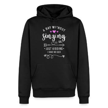 Sänger Melodie Gesang - Männer Premium Bio Hoodie - Schwarz - Vorne - Nico (187cm)