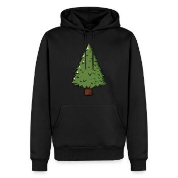 Fir Tree Tree Forester Gift Idea - Men’s Premium Organic Hoodie - black - Front - Nico (187cm)