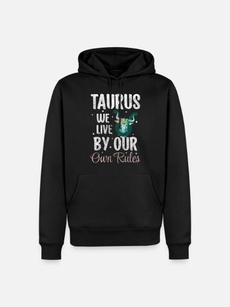 Taurus Earth Birth Symbol - Men’s Premium Organic Hoodie - black