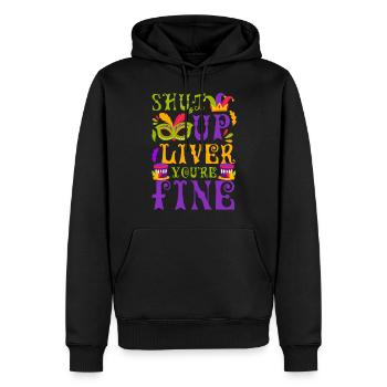 Mardi Gras Festival Fools Street Festival - Men’s Premium Organic Hoodie - black - Front - Nico (187cm)