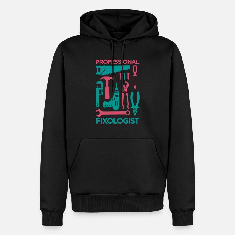 Professioneller Fixologe - Männer Premium Bio Hoodie - Schwarz