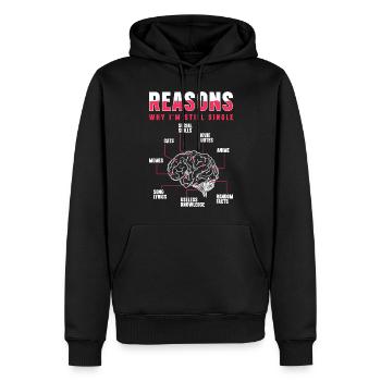 Alone Relationship Bachelorette Single - Men’s Premium Organic Hoodie - black - Front - Nico (187cm)