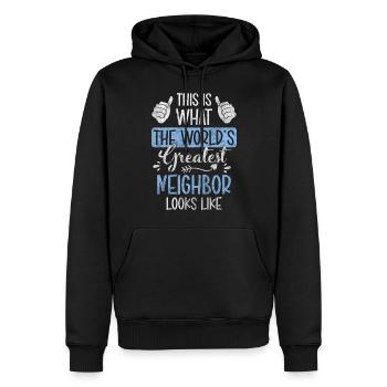 Nachbar Freundschaft Wohnung - Männer Premium Bio Hoodie - Schwarz - Vorne - Nico (187cm)