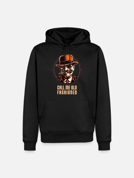 Kald mig gammeldags 2 - Herre Premium økologisk hoodie - sort