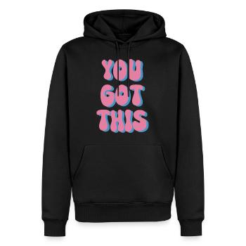 Vous avez ce graphique - Sweat à capuche Premium bio Homme - noir - Devant - Nico (187cm)