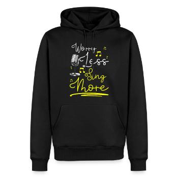 Art musicien - Sweat à capuche Premium bio Homme - noir - Devant - Nico (187cm)