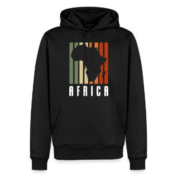 Afrique Girafe Voyage Serengeti - Sweat à capuche Premium bio Homme - noir - Devant - Nico (187cm)