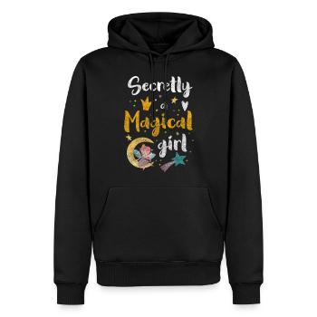Fantaisie Enfant Fille Magie - Sweat à capuche Premium bio Homme - noir - Devant - Nico (187cm)