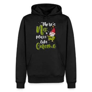 Figurine d’elfe Noël - Sweat à capuche Premium bio Homme - noir - Devant - Nico (187cm)