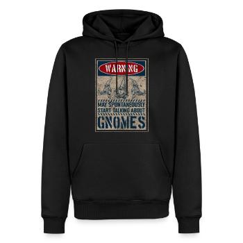 Gnome de jardin Gnome Noël Leprechaun - Sweat à capuche Premium bio Homme - noir - Devant - Nico (187cm)