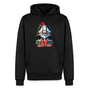 HOHOHO TRoll , Verrückte Weihnachten - Männer Premium Bio Hoodie - Schwarz - Vorne - Nico (187cm)