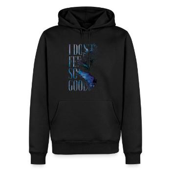 idont feel so good shirt - Männer Premium Bio Hoodie - Schwarz - Vorne - Nico (187cm)