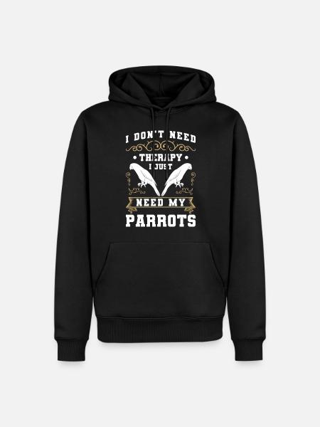 Macaw Feathers Flying Tropics - Men’s Premium Organic Hoodie - black