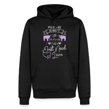 Tasse à thé Minipig Porcelet Cochon - Sweat à capuche Premium bio Homme - noir - Devant - Nico (187cm)